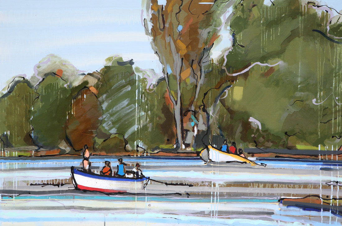 'To and Fro (The Mere)' - 82 x 117cm, Oil on linen, 2008