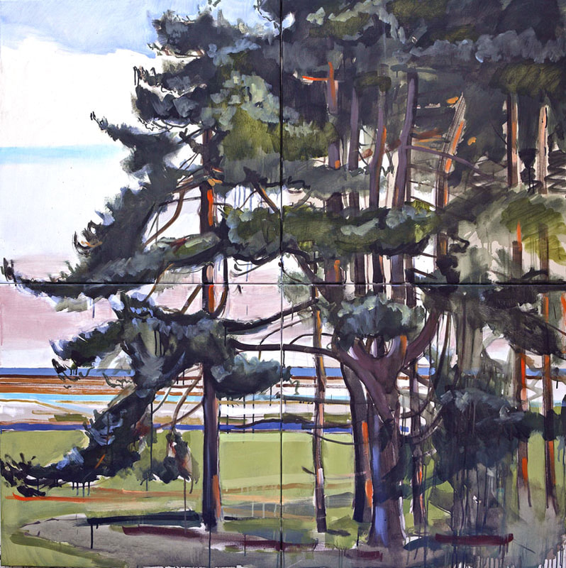 'Scots Pines II' - 122 x 122cm, Oil on canvas, 2006-07