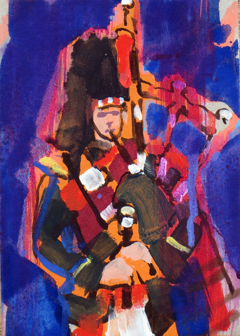 'Piper VI' - 15 x 10.5cm, Oil on card, 2016