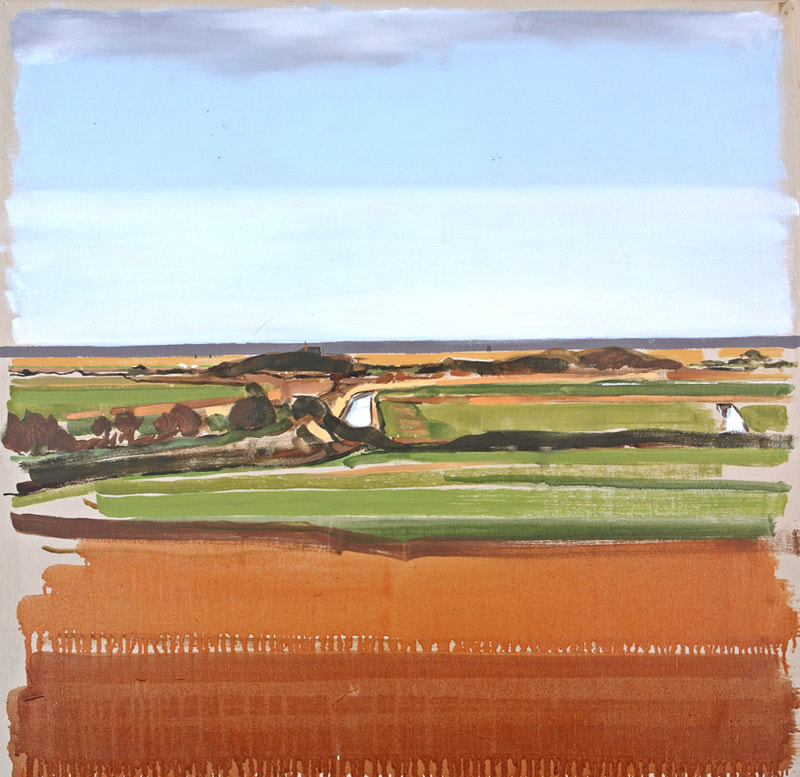 'Halfway House (Autumn Figures)' - 81 x 81cm, Oil on linen, 2006