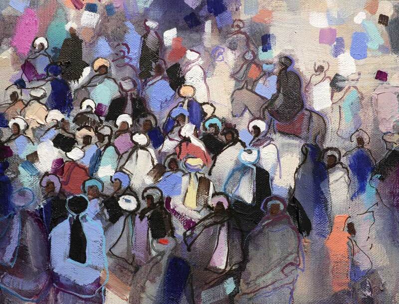 'Market (Musa Qalah) II' - 24 x 30cm, Oil on linen, 2012
