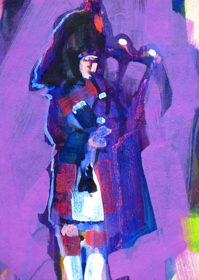'Piper VIII' - 15 x 10.5cm, Oil on card, 2016