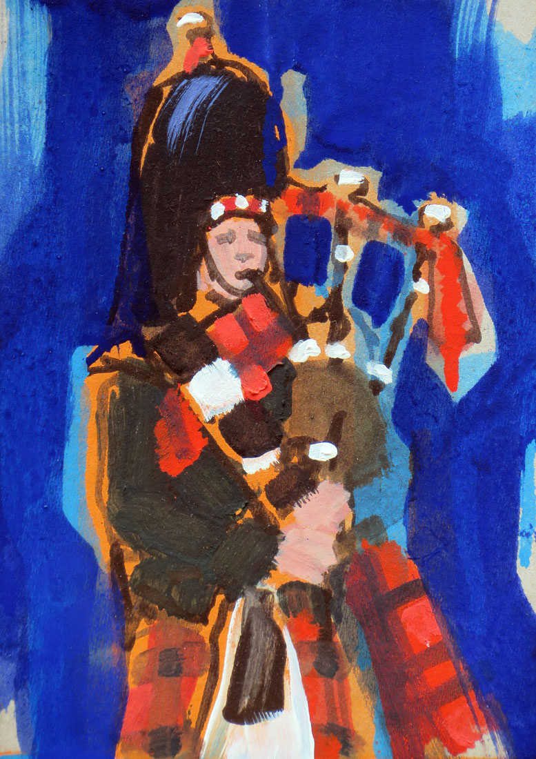 'Piper' - 15 x 10.5cm, Oil on card, 2016