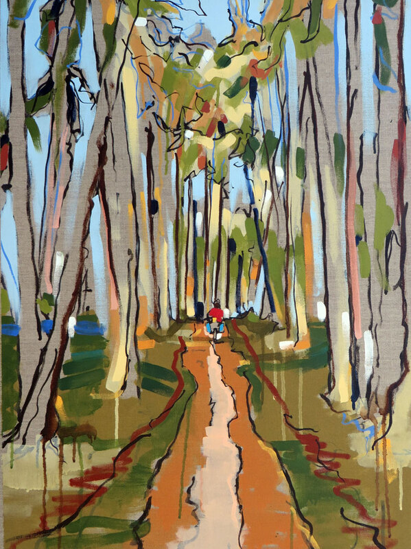 'Through the Palms II' - 60 x 80cm, Oil on linen, 2009