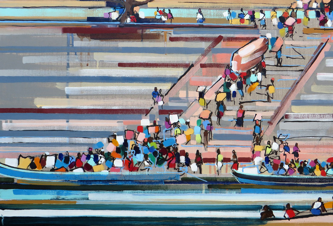 'River Crossing II' - 50 x 70cm, Oil on linen, 2009